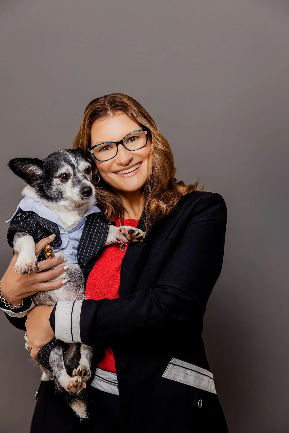 Louise Ridlen with the Peppermint iT office dog